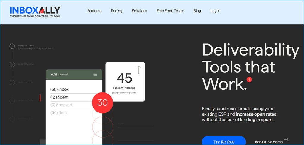 InboxAlly email tool tested by marketertools.ai to enhance email delivery success